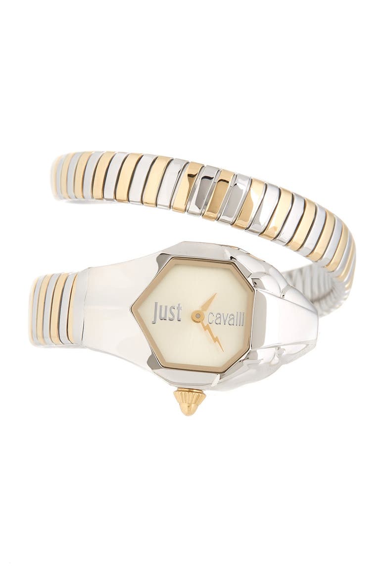 Women's Glam Chic Two-Tone Cuff Watch, 22mm, Main, color, TWO TONE