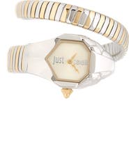 Just Cavalli Women's Glam Chic Two-Tone Cuff Watch, 22mm