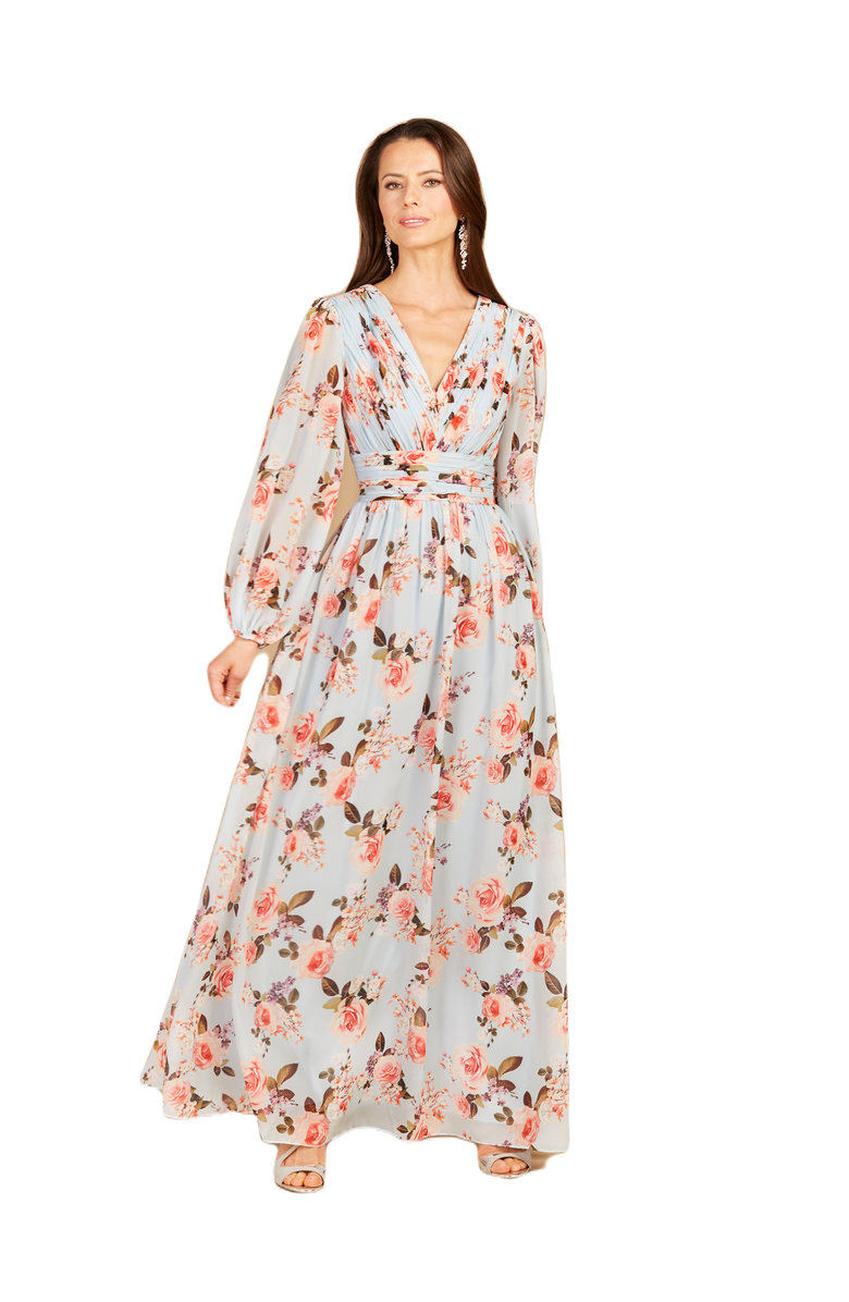 LARA New York Long Sleeve Print Dress, Main, color, 