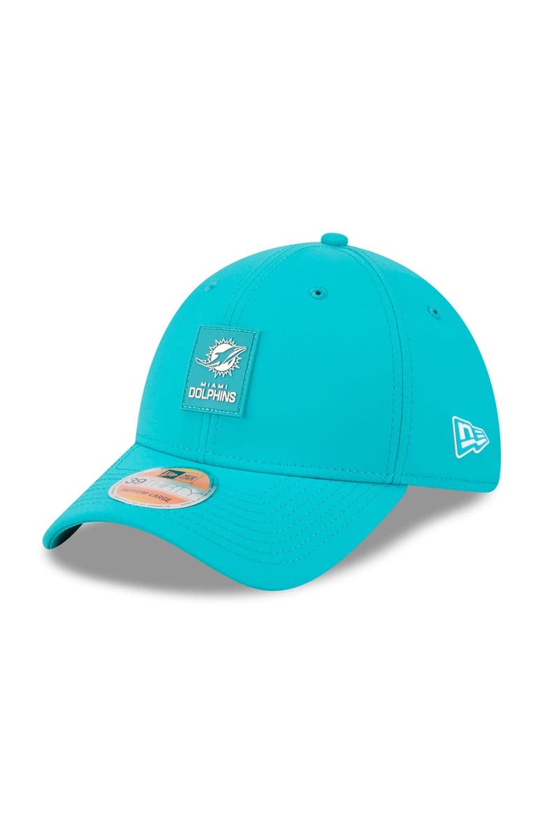 Men's New Era Aqua Miami Dolphins 2025 Sideline 39THIRTY Flex Hat, Main, color, Aqua