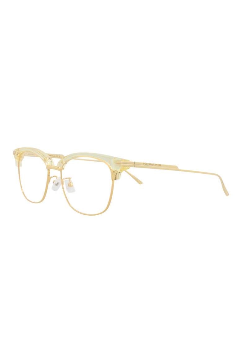 53mm Round Optical Glasses, Alternate, color, BEIGE GOLD TRANSPARENT