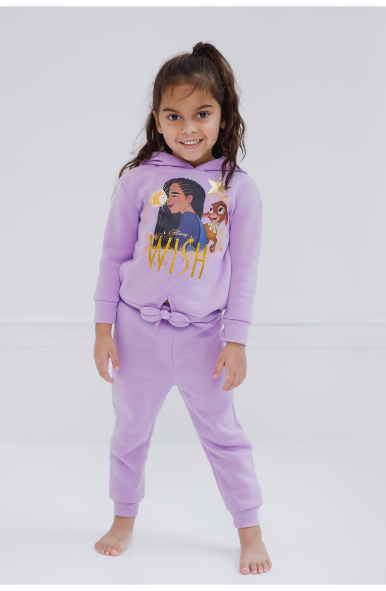 Disney Wish Fleece Hoodie & Pants Set, Alternate, color, Purple