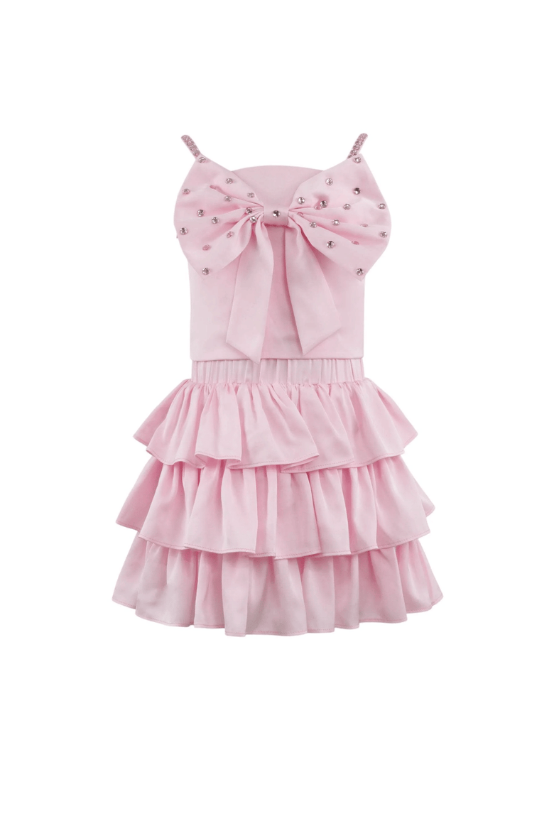 Crystal Big Bow Set, Main, color, Pink