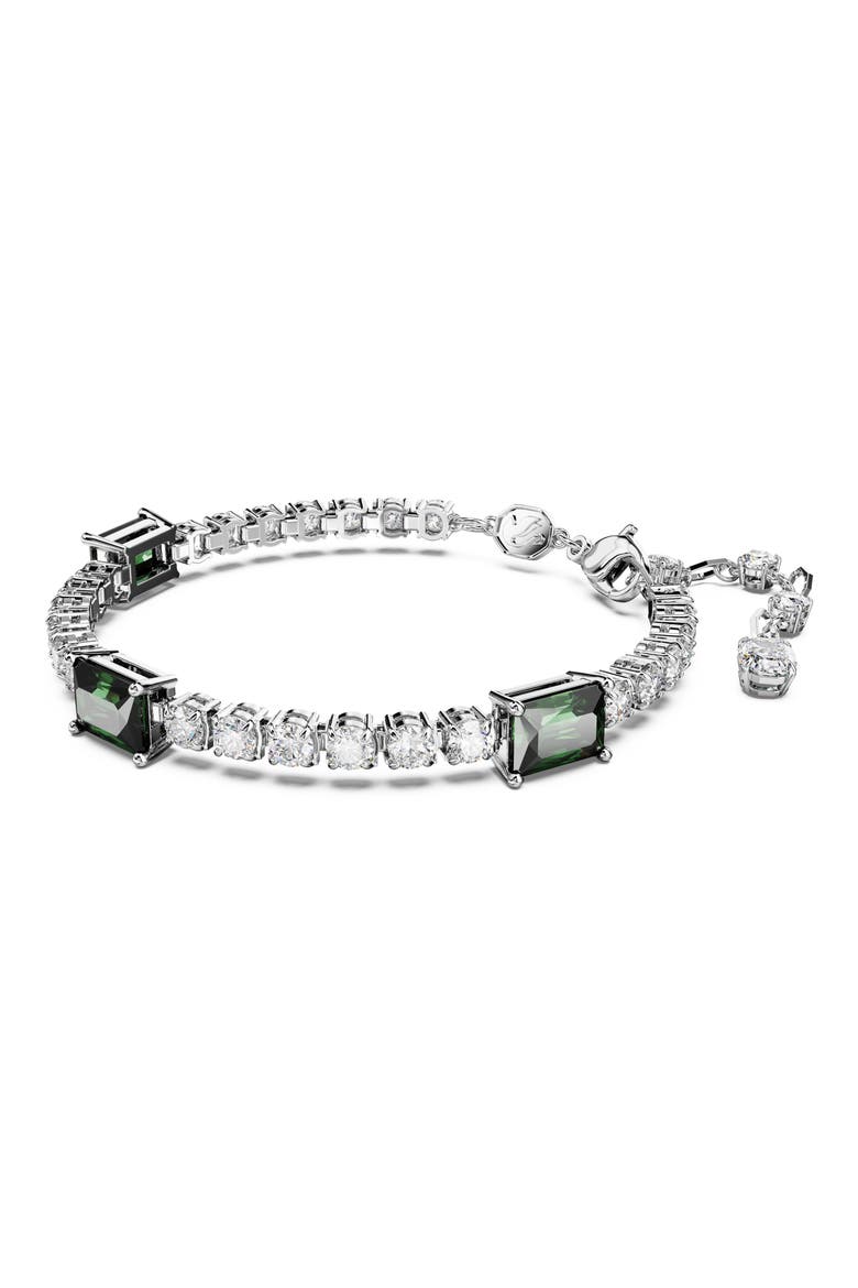 Matrix Crystal Tennis Bracelet, Alternate, color, GREEN