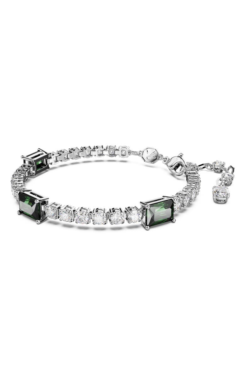 Swarovski Matrix Crystal Tennis Bracelet, Alternate, color, Green