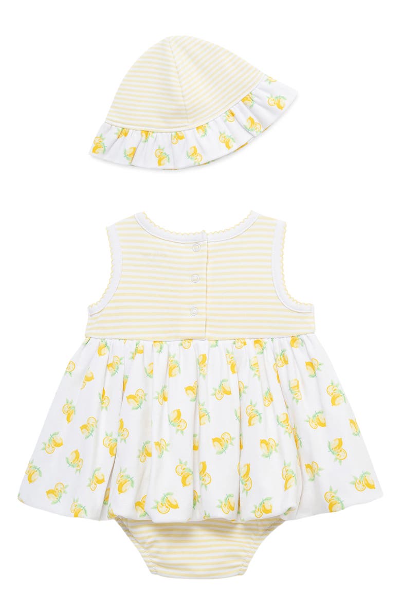 Little Me Lemon Skirted Bodysuit & Hat Set, Alternate, color, Yellow
