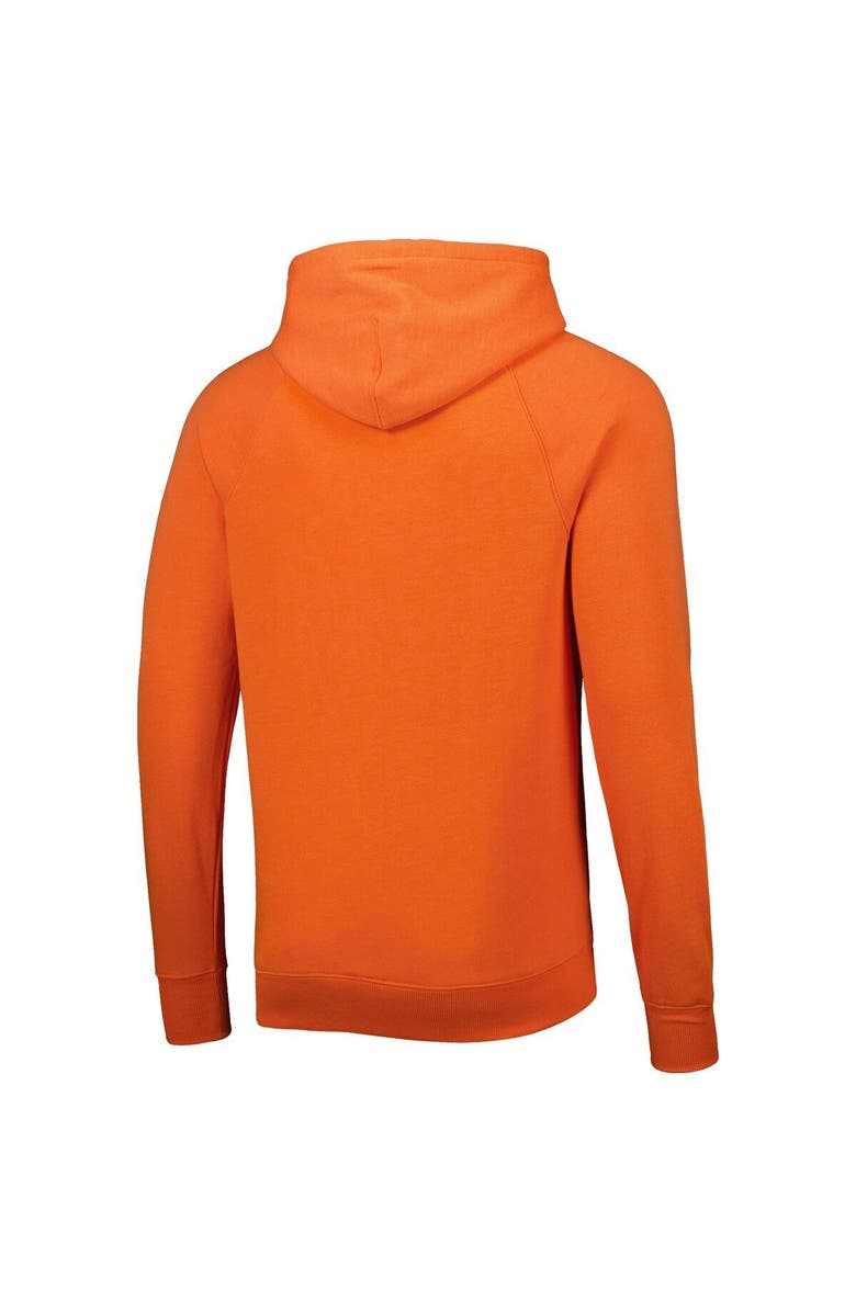 Homage Men's Homage Orange Miami Dolphins Retro Helmet Tri-Blend Raglan Pullover Hoodie, Alternate, color, 