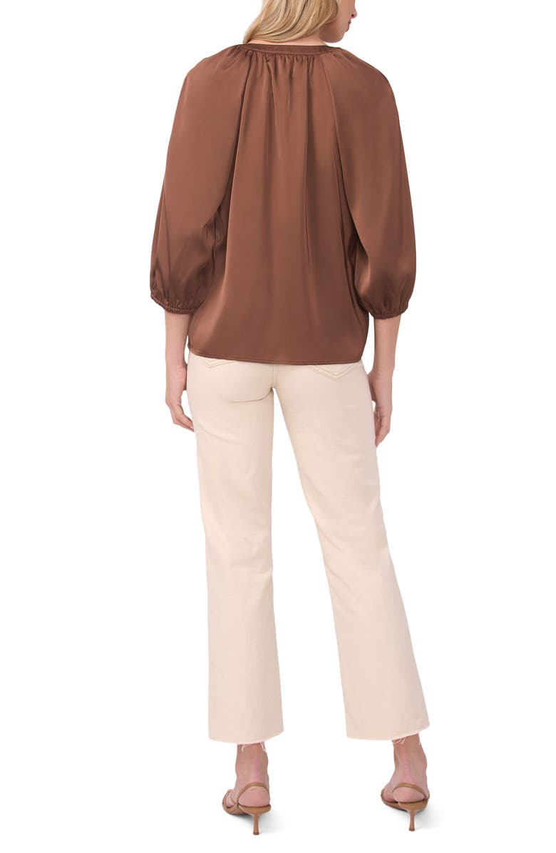 Vince Camuto Raglan Sleeve Satin Top, Alternate, color, Cocoa