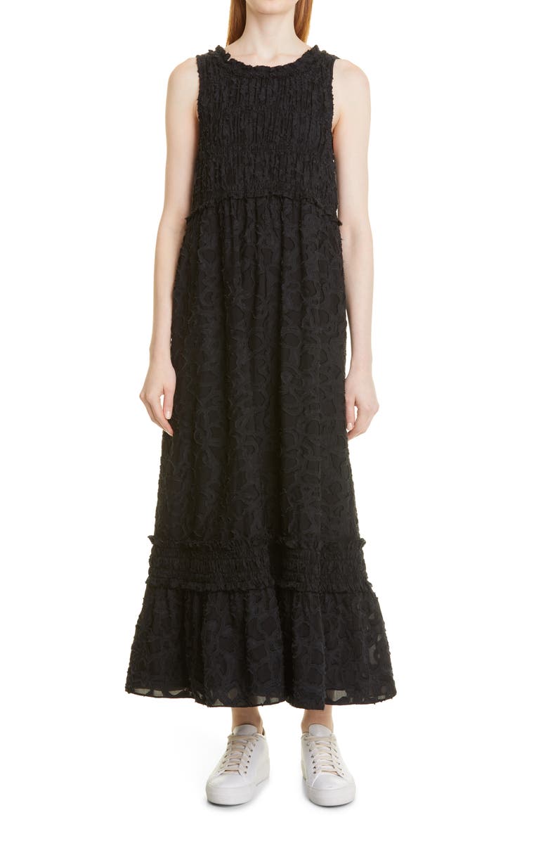 Club Monaco Smocked Tank Maxi Dress, Main, color,
