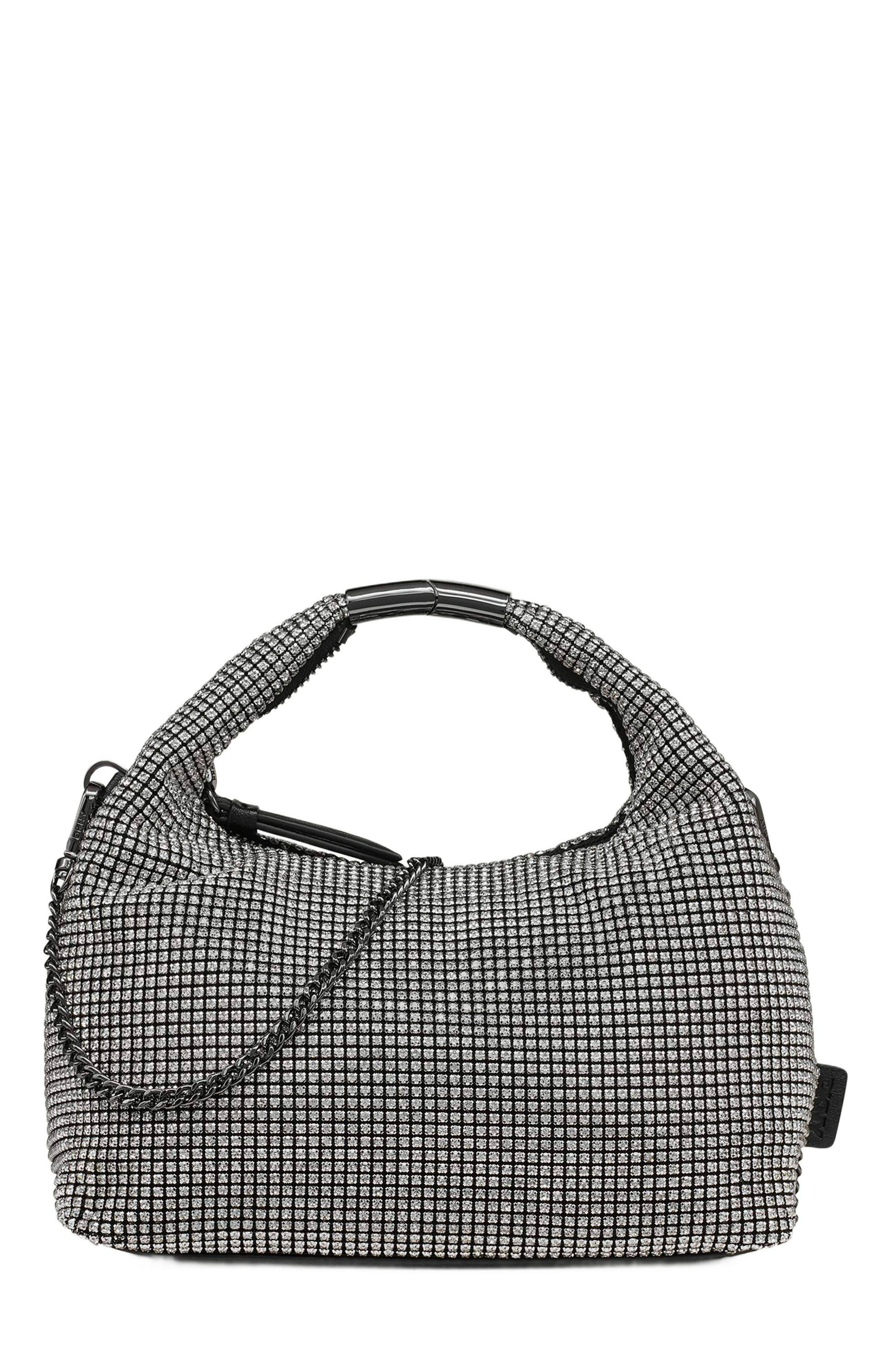 Mel Top-Zip Hobo Bag, Main, color, Clear