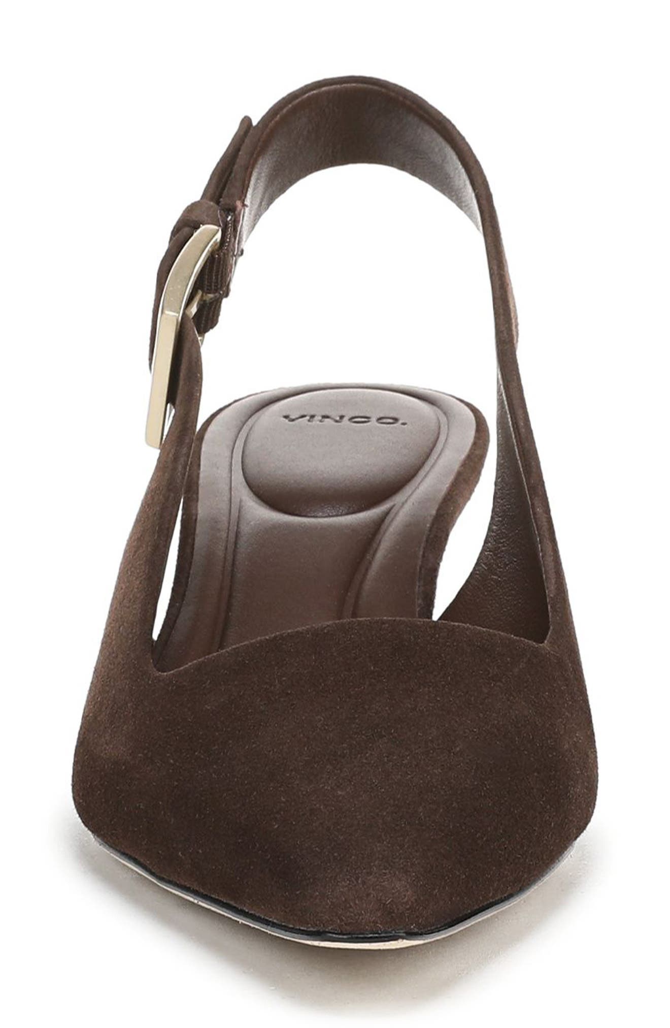 Shasta Kitten Heel Slingback Pump, Alternate, color, BROWN SUEDE