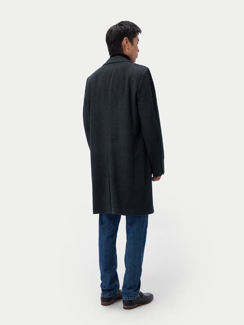 Gobi Mongolian Cashmere Single Breasted Cashmere Coat In Gray