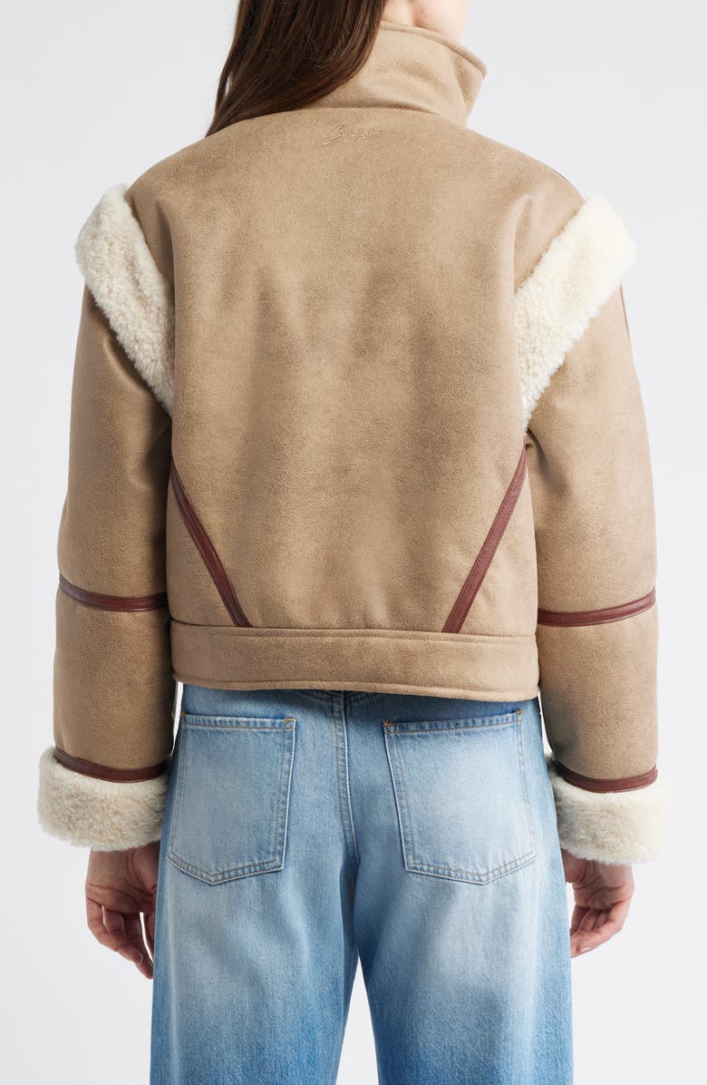 BOSS Orange Cheerlea Faux Shearling Jacket, Alternate, color, Rust/ Copper