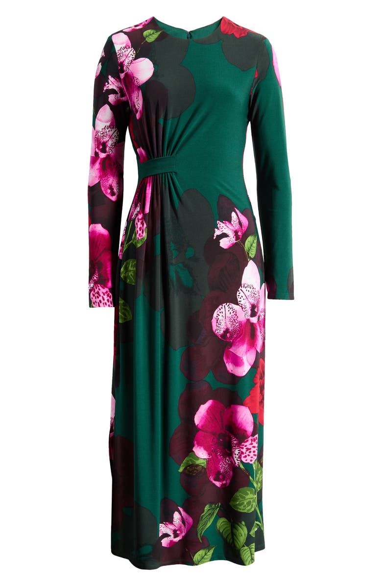 Maggy London Floral Print Long Sleeve Maxi Dress, Alternate, color, 