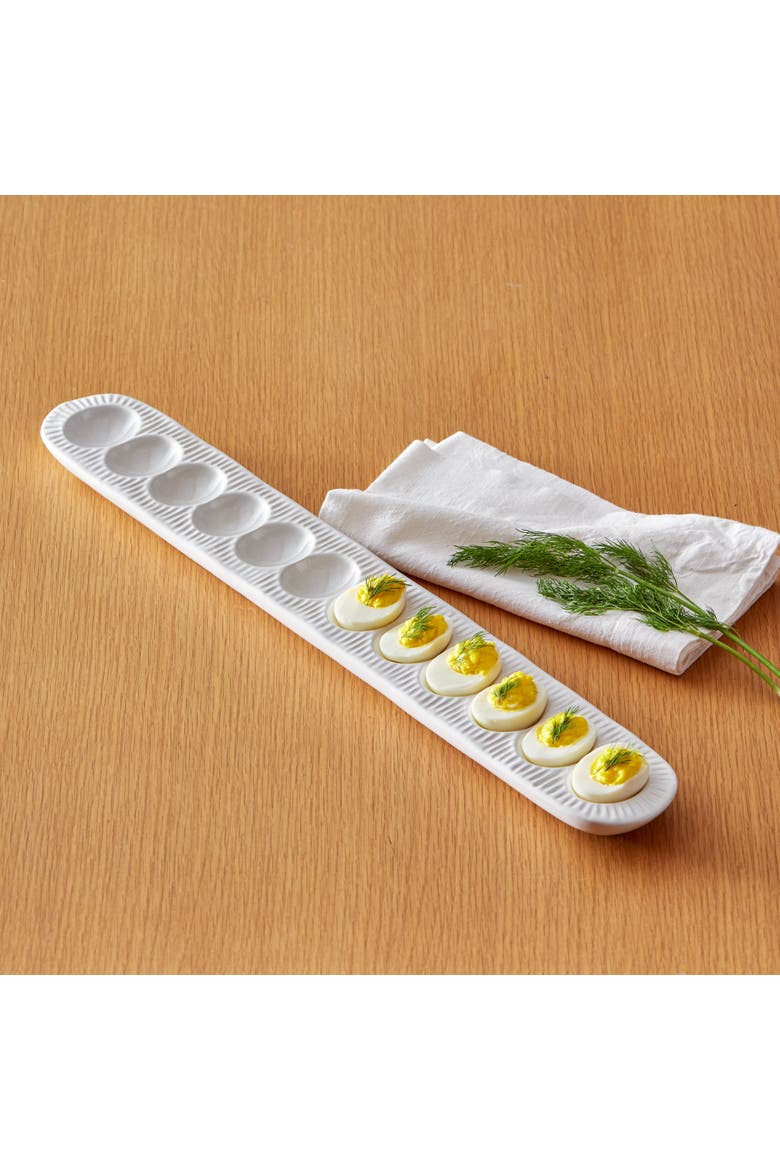 Vista Grey Egg Serving Platter and Tray Dishwasher Safe, Alternate, color, Grey