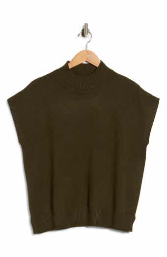 Mock Neck Short Sleeve Sweater