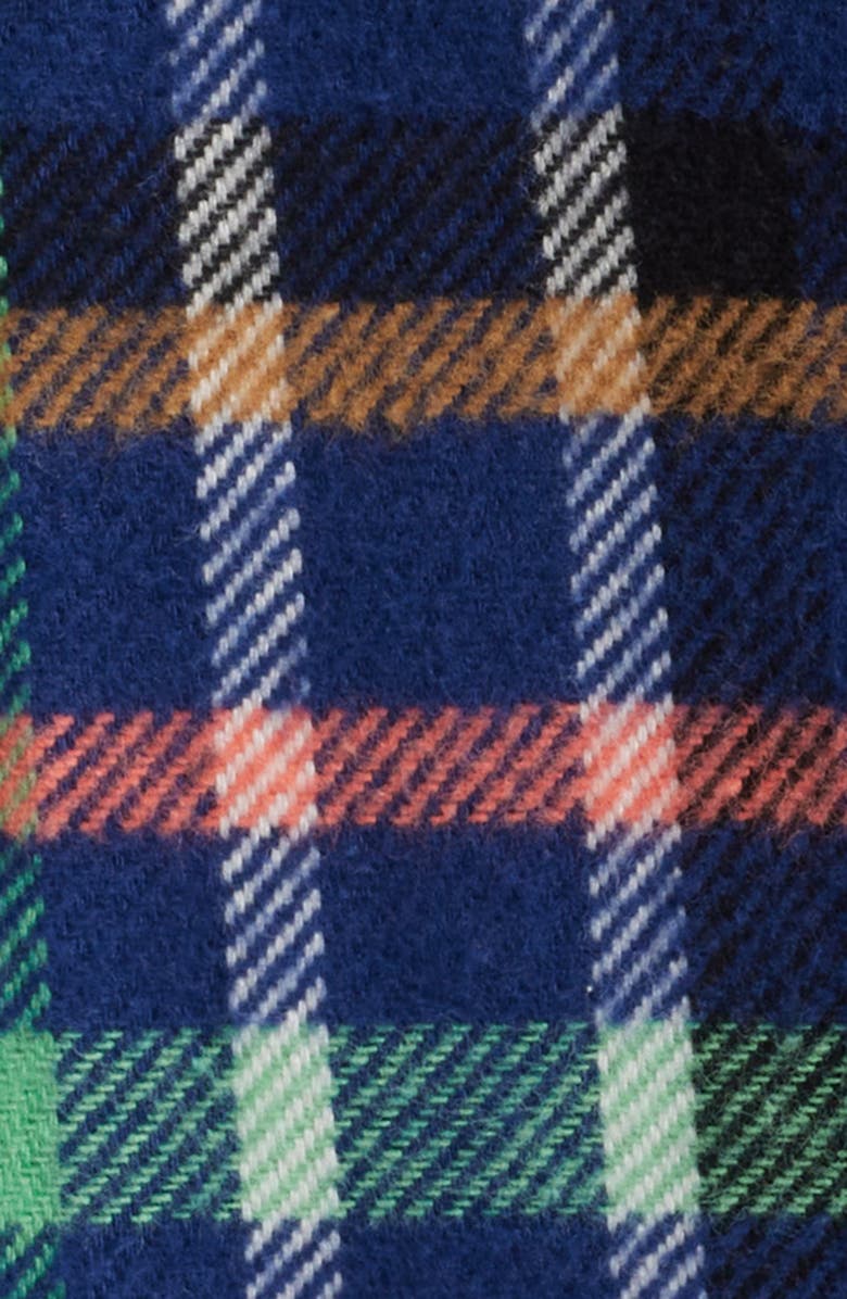 Billionaire Boys Club Mecca Plaid Flannel Button-Up Overshirt, Alternate, color, Medieval Blue