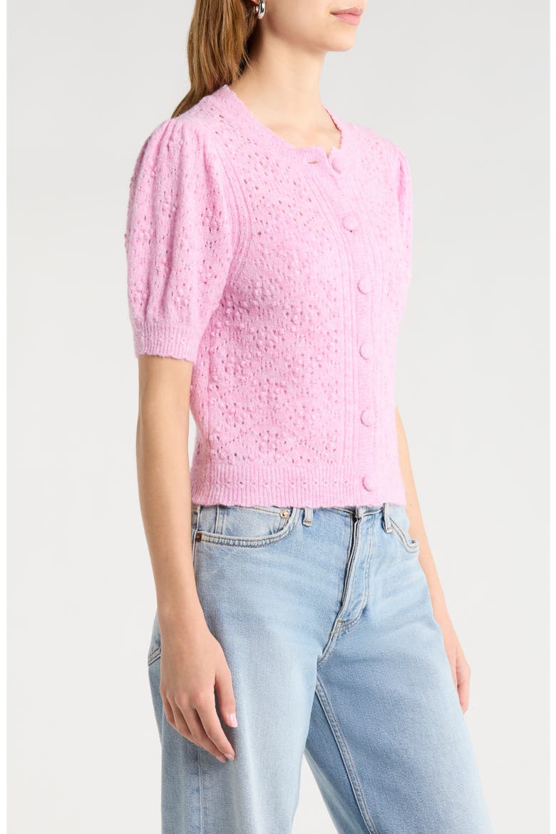 Kaydence Bobble Stitch Cardigan, Alternate, color, PINK