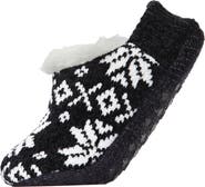 MeMoi Nordic Pattern Fleece Lined Slipper Socks