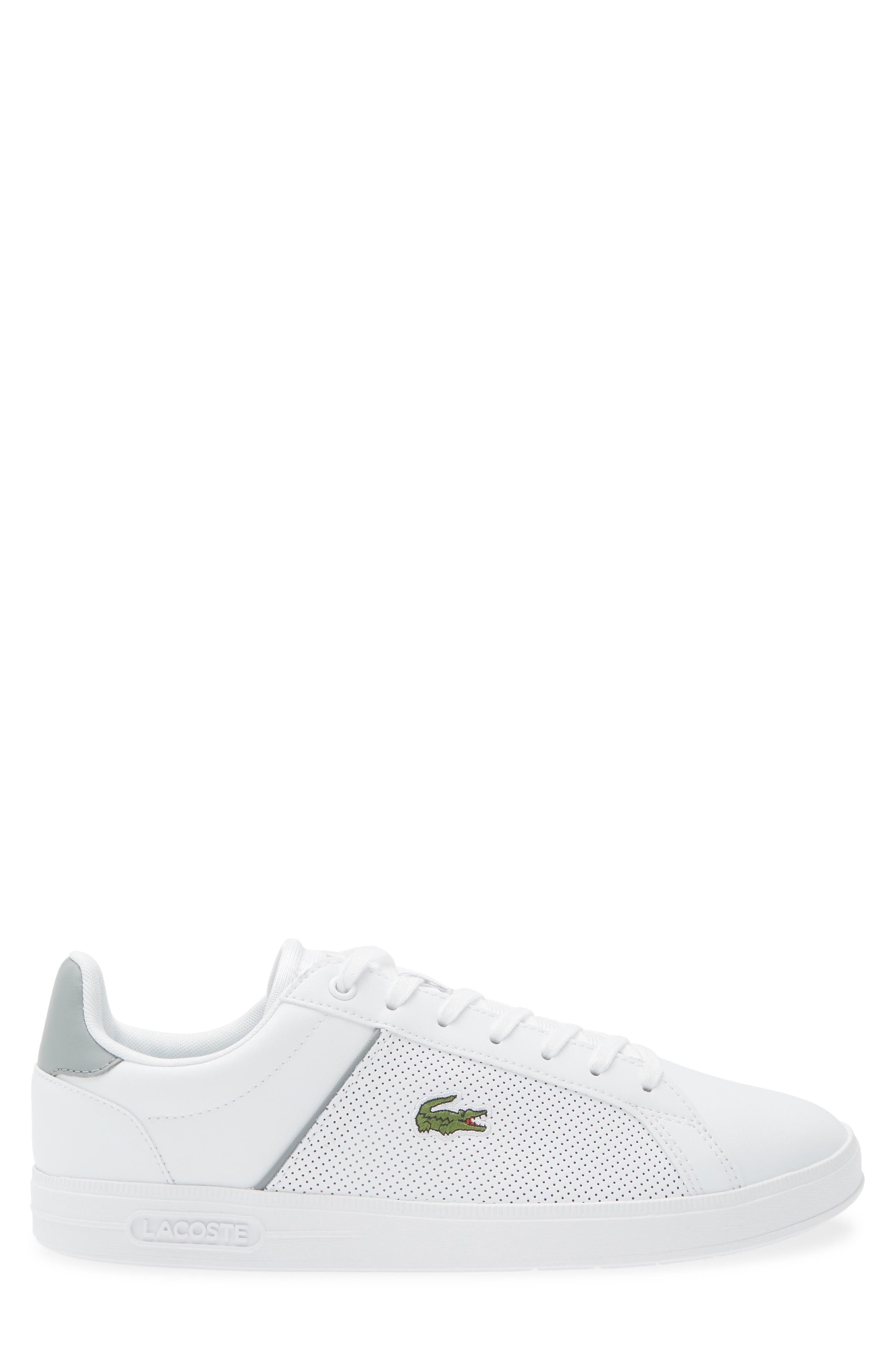 Lacoste Low Top Court Sneaker, Alternate, color, White/ Grey