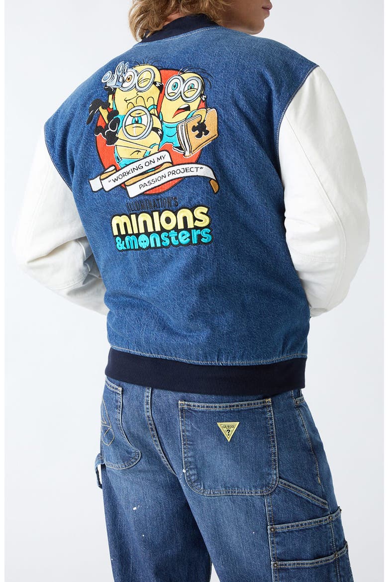 GJ x Minions Letterman Jacket, Alternate, color, GJMS-MEDIU