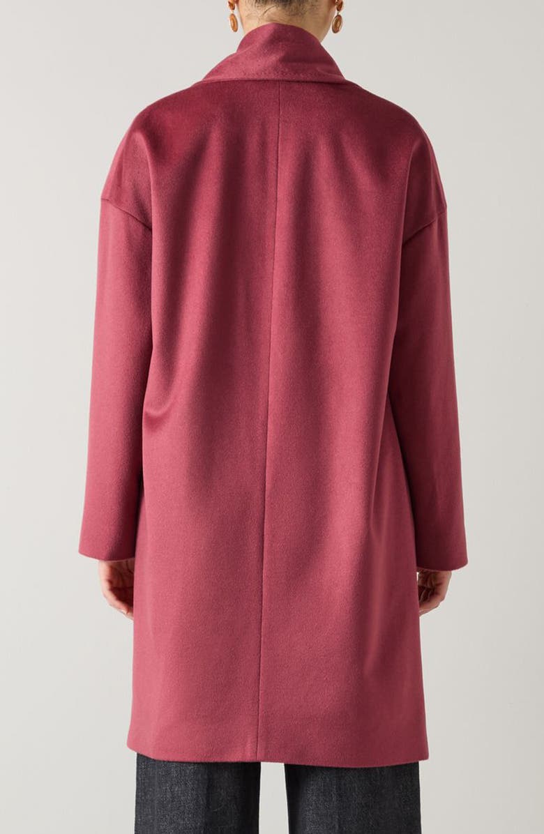 LK Bennett Gwen Merino Wool Scarf Coat, Alternate, color, Red