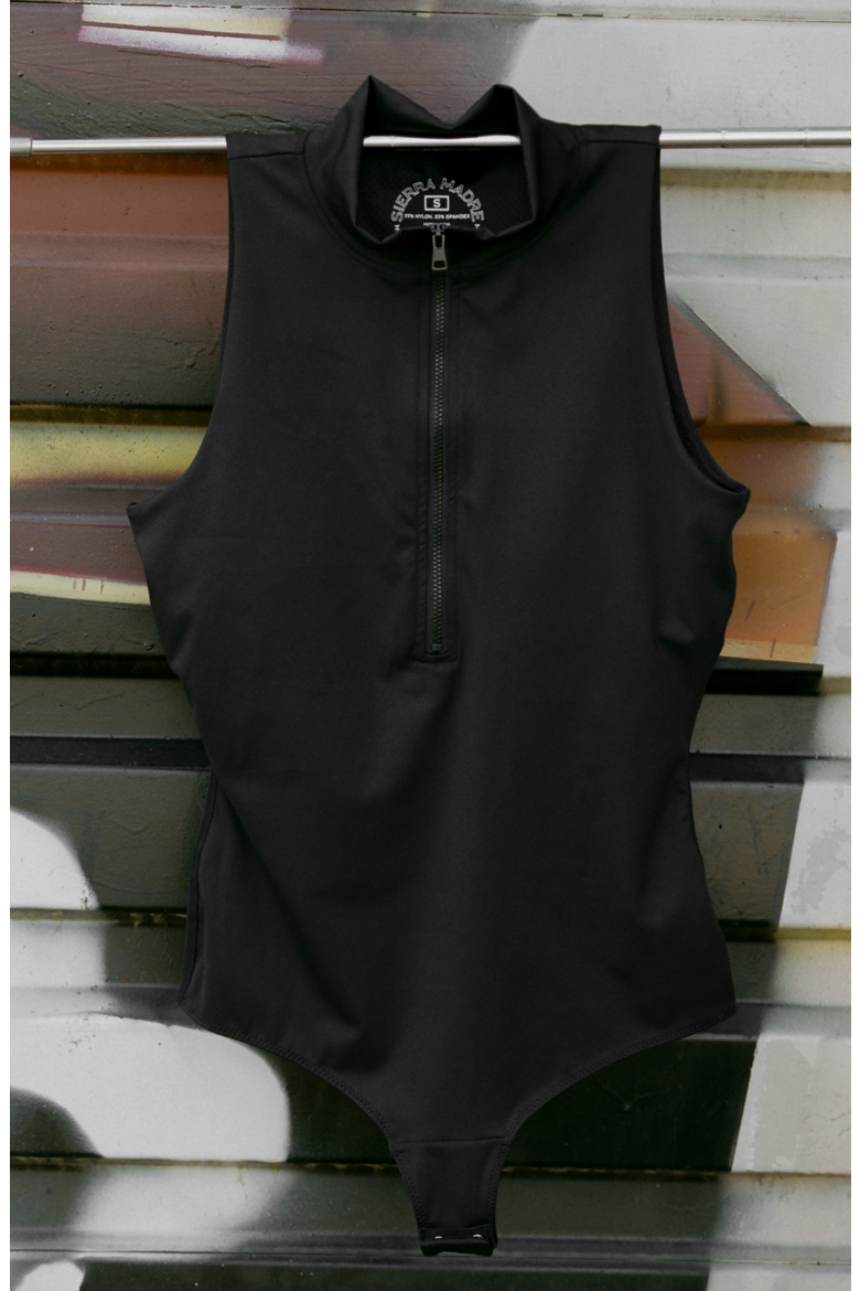 Ready Zip Bodysuit, Alternate, color, Black