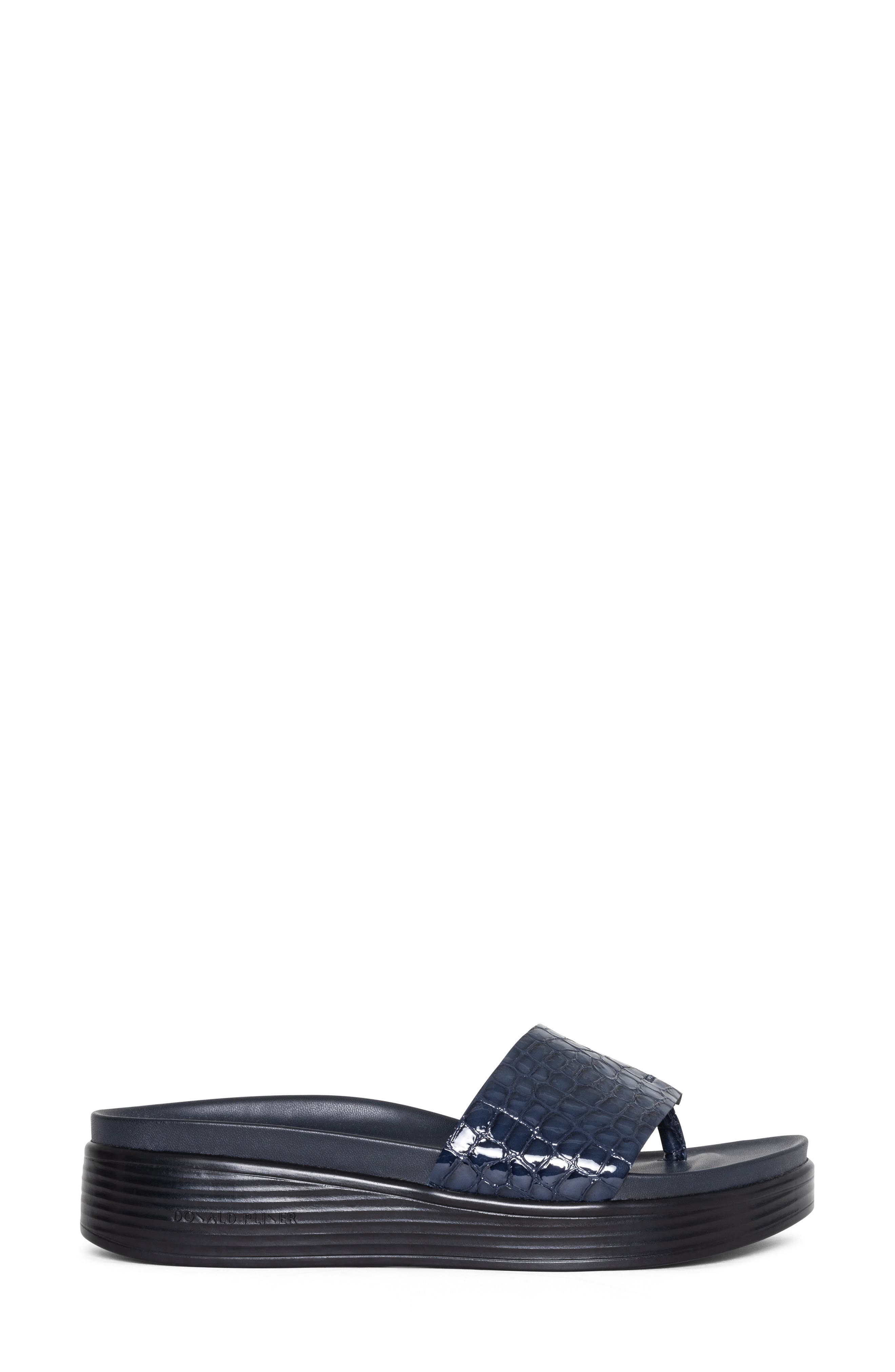 Fifi Platform Wedge Flip Flop, Alternate, color, NAVY