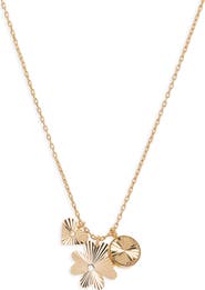Madewell Engine Turned Cluster Charm Necklace