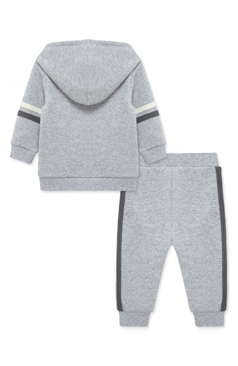 Little Me Pullover Hoodie & Sweatpants Set, Alternate, color, Grey
