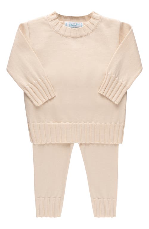 Feltman Brothers Remi Ribbed Sweater & Pants Set in Ecru 