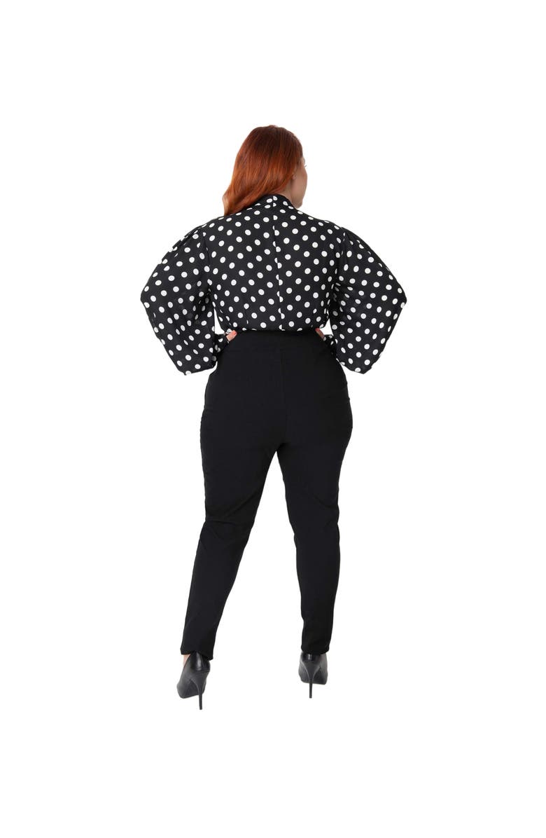 Unique Vintage Plus Size Rizzo Cigarette Pants, Alternate, color, Black