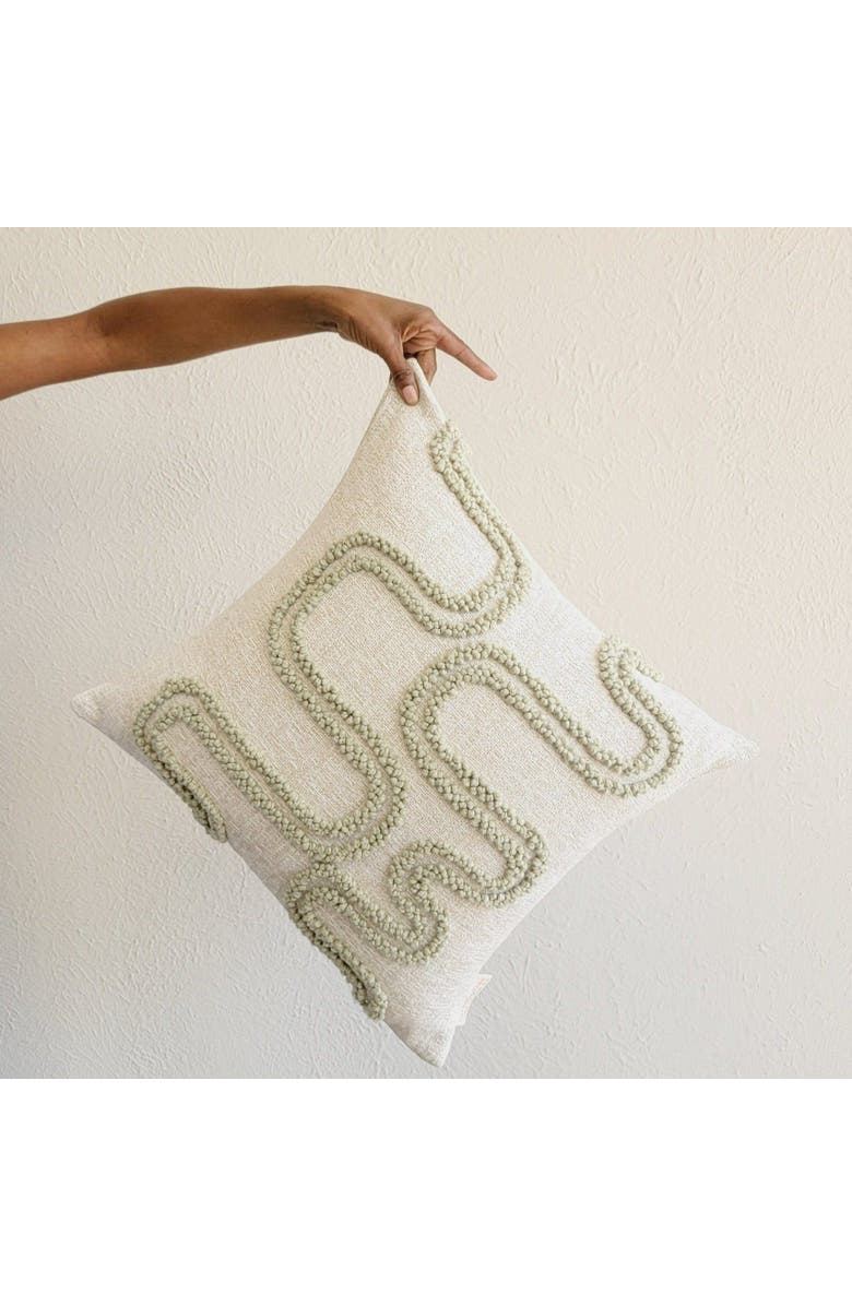 kanju Interiors Mirage Throw Pillow - with Insert, Main, color, Green