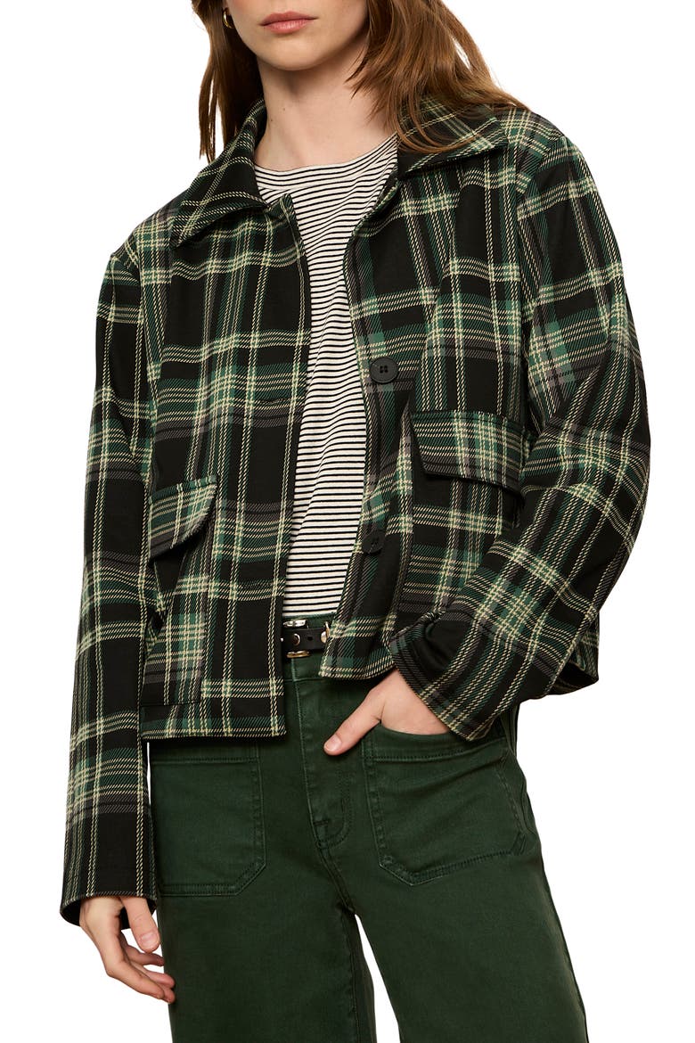 Avid Plaid Jacket, Alternate, color, WHITE/ EVERGREEN PLAID