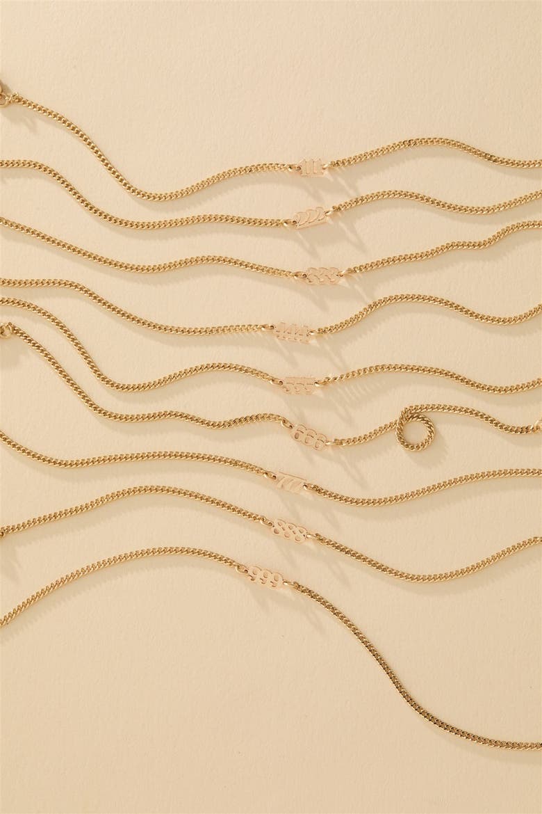 Angel Numbers Bracelet, Alternate, color, Gold / 222