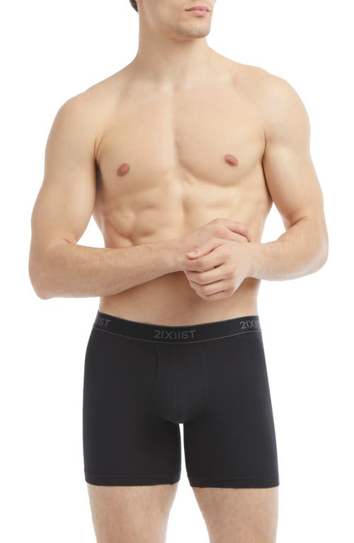 2(x)ist 3-pack Cotton Boxer Briefs In Black/grey/charcoal