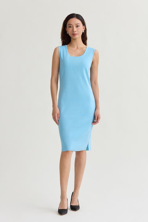 Sleeveless Sheath Knit Dress