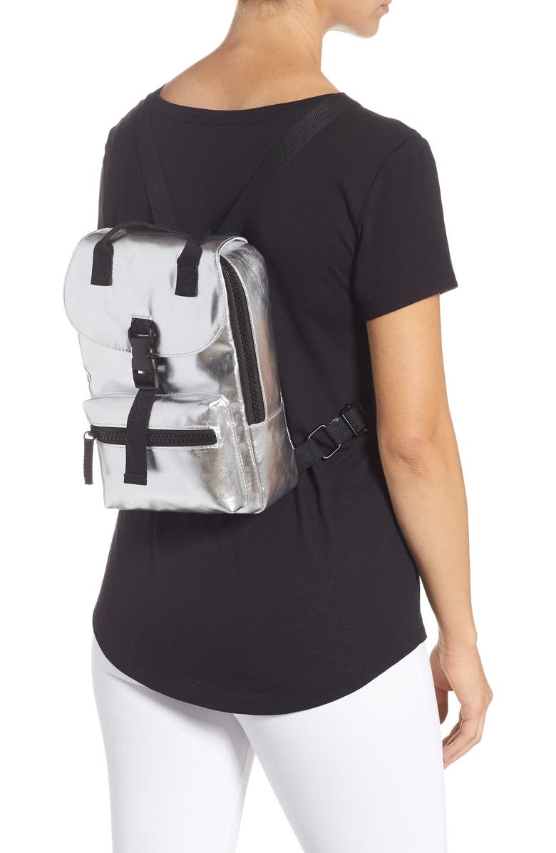 BP. Mini Metallic Utility Backpack, Alternate, color,