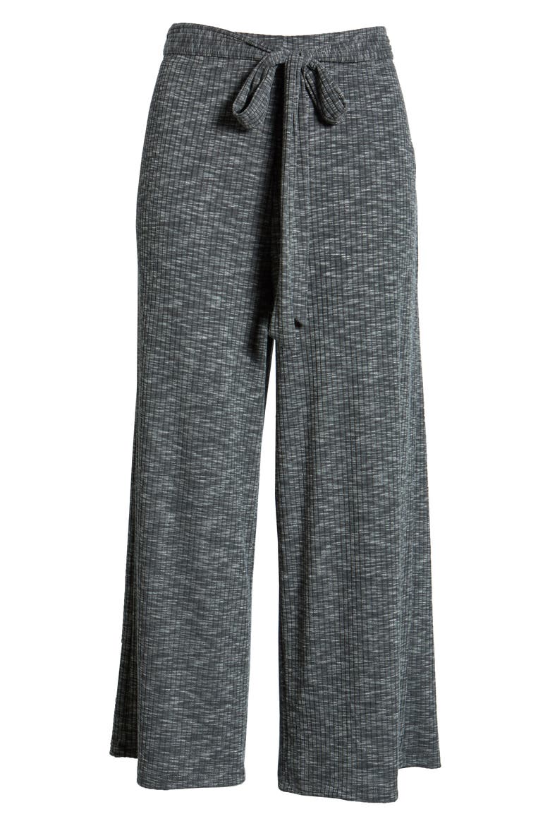 Rib Knit Crop Pants, Alternate, color, GRAPHITE