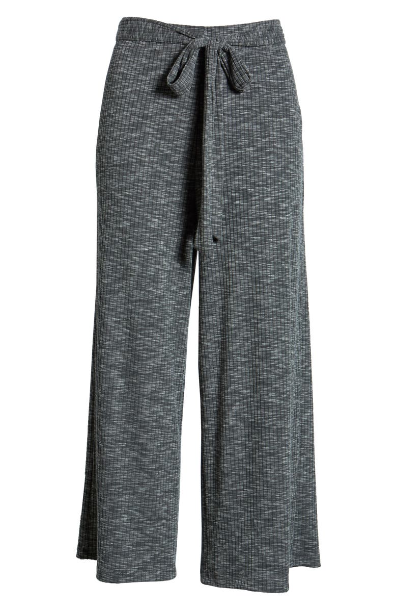 Bobeau Rib Knit Crop Pants, Alternate, color, 