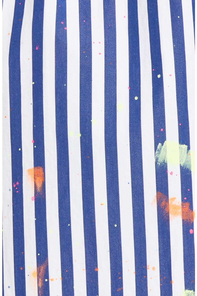 Paint Splatter Stripe Cotton Shirt, Alternate, color, 525 NAVY/ WHITE