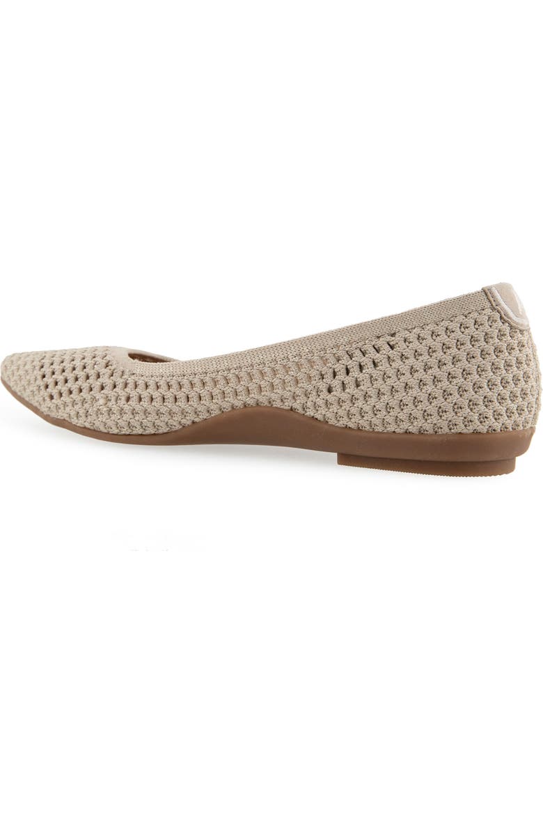 Aerosoles Danielle Knit Flat, Alternate, color, Gold Metallic Knit