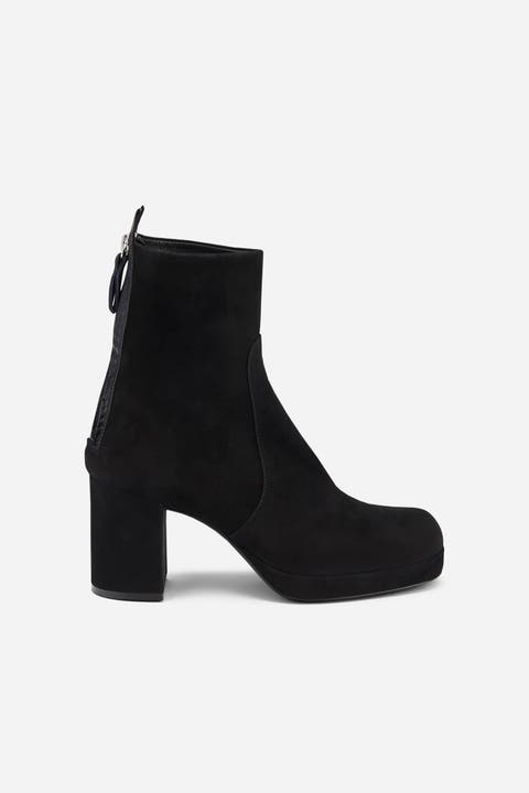 Betty Heeled Velour Bootie
