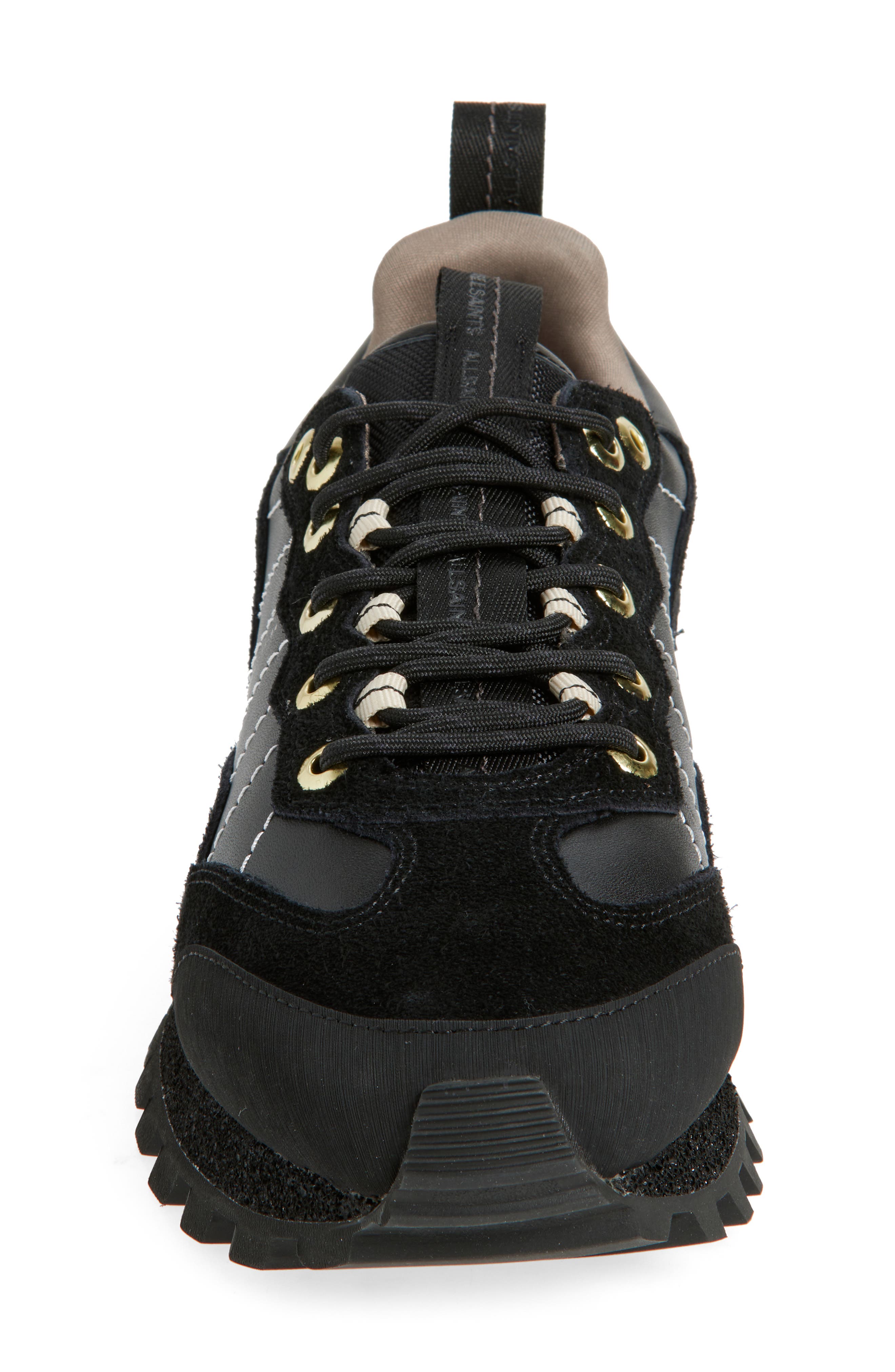AllSaints Nevis Cleated Sneaker, Alternate, color, Black