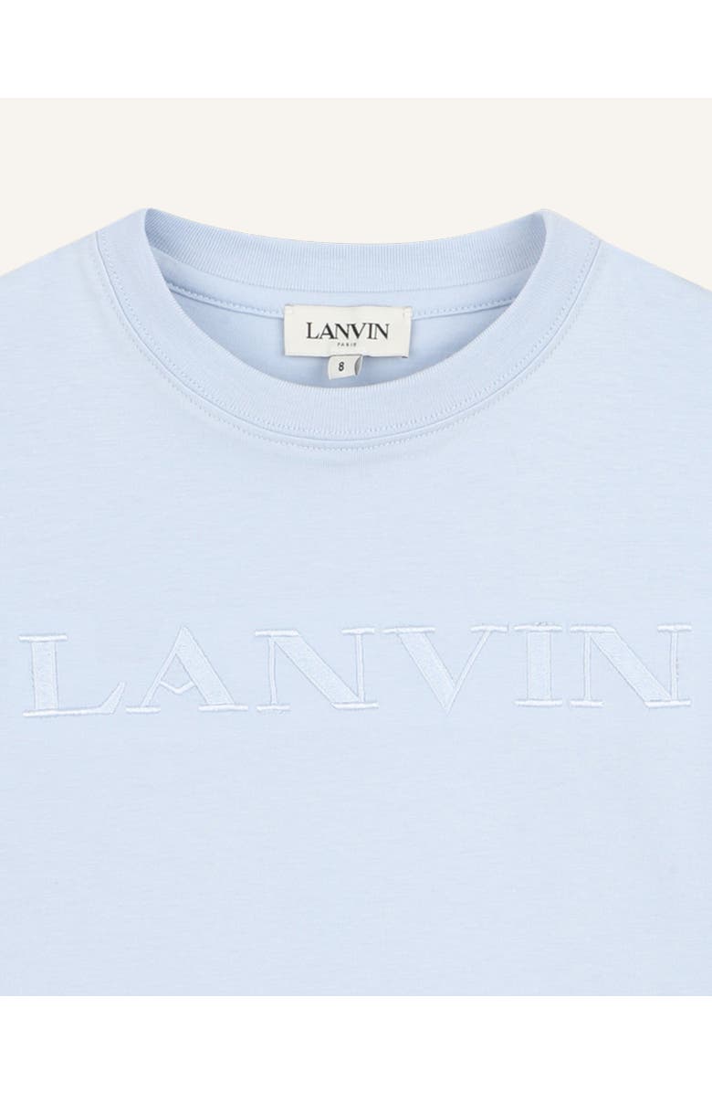 Lanvin Kids Embroidered T-Shirt, Alternate, color, Blue