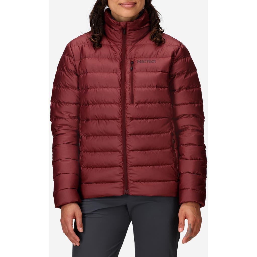 Marmot Highlander Quilted 700 Fill Power Down Puffer Jacket In Red