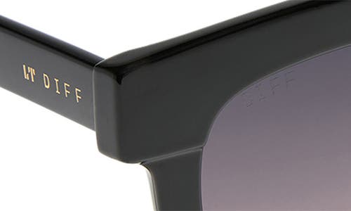 Diff Melody 56mm Polarized Gradient Square Sunglasses In Black