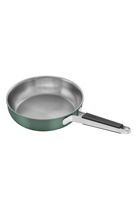 Pure 9.5-Inch Stainless Steel Green Sauté Pan