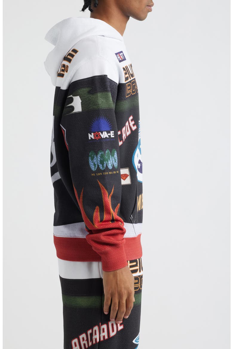 Mercer Street Cotton Graphic Hoodie, Alternate, color, WHITE