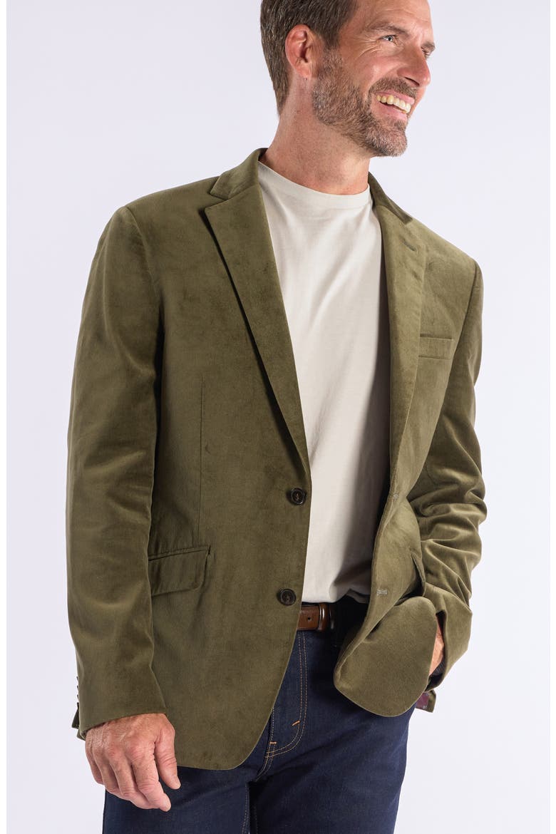 Velvet Sport Coat, Alternate, color, OLIVE